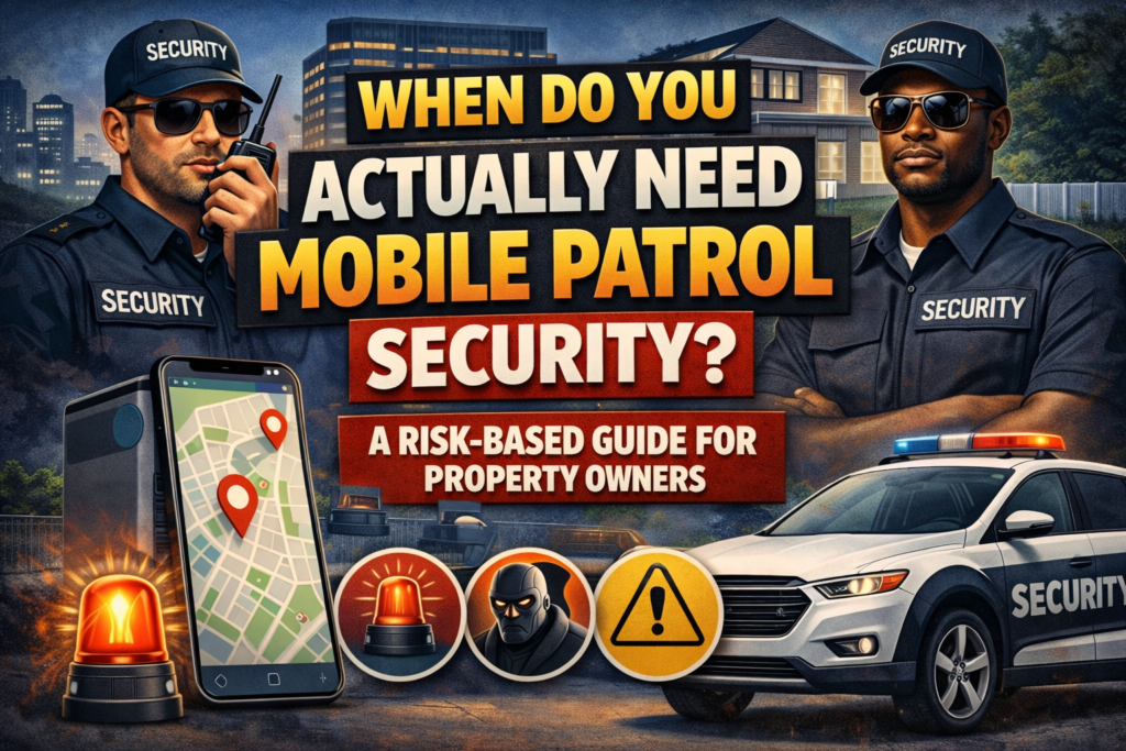 When Do You Actually Need Mobile Patrol Security?